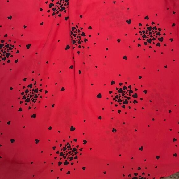 Liz Claiborne red long sleeve heart shirt blouse button down business casual val - Picture 7 of 7